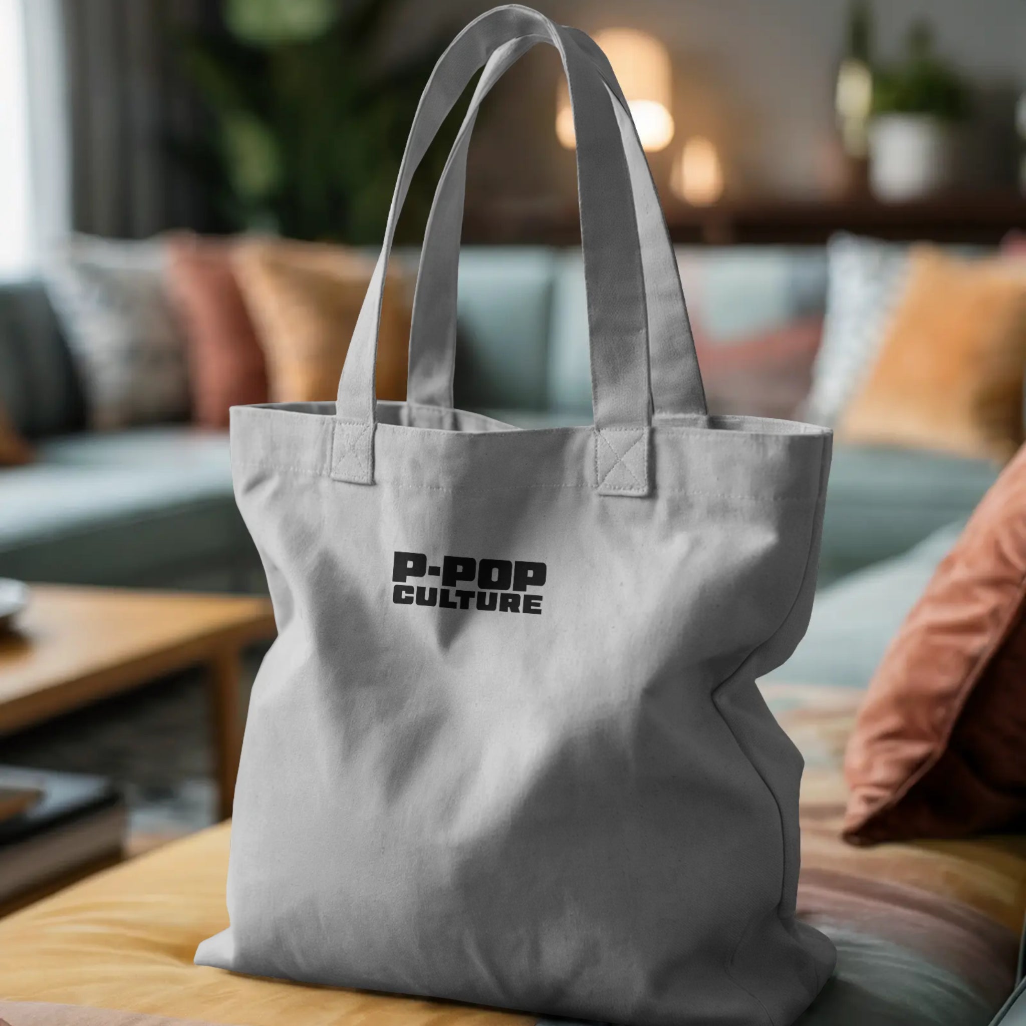 P-POP Culture Embroidered Tote Bag